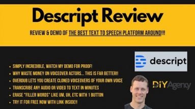 Descript Review and Demo | Let Me Show You Why This Is THE BEST Voiceover Software Available