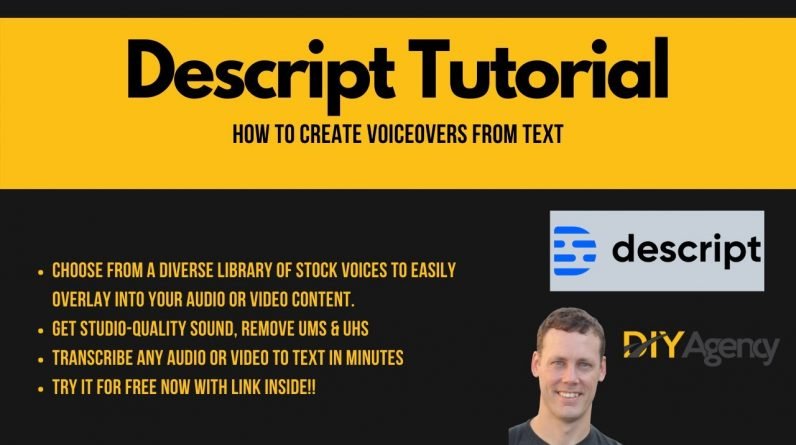 Descript Tutorial | How To Create Voiceovers From Text #descript #voiceover