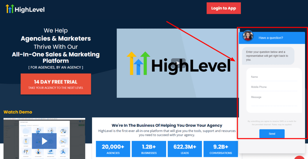 GoHighLevel Website Chat Review